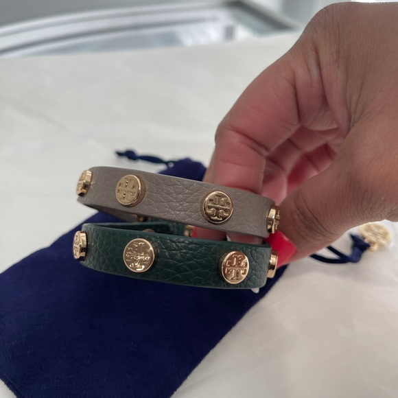 Tory Burch Wrap around two tone bracelet! Leather - Picture 1 of 9